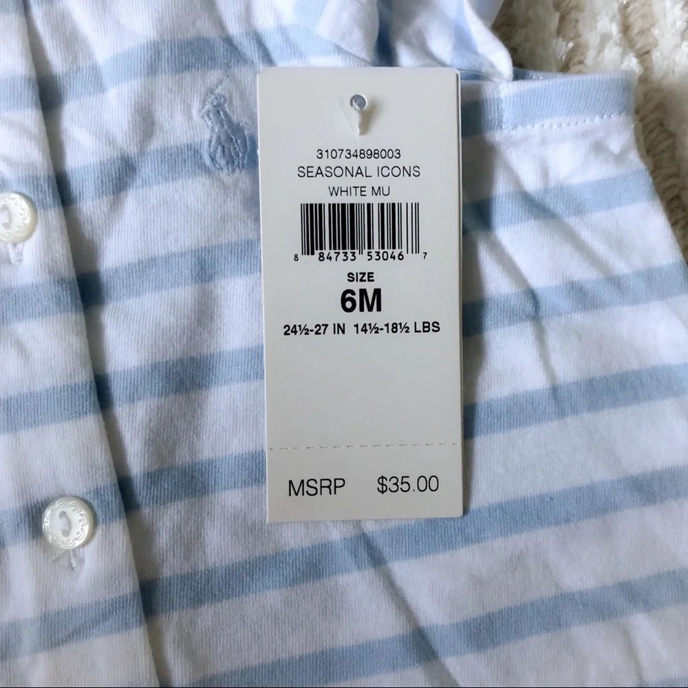 NWT Ralph Lauren infant striped romper